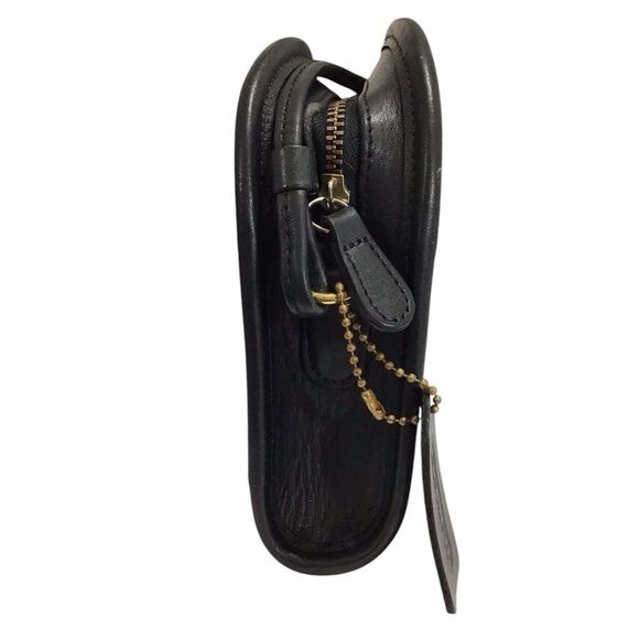 Vintage Black Coach Abbie 9017 Crossbody Zip Bag Leather Mini Crossbody Bag - Picture 3 of 14